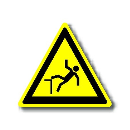 Ergomat 16in TRIANGLE SIGNS - Fall Hazard DSV-SIGN 256 #1346 -UEN